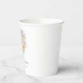 21. Geburtstag Party Wasserfarbe Blütenmassage Pappbecher (Links)