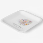 21. Geburtstag Party Wasserfarbe Blütenmassage Pappteller (Gewinkelt)