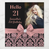 21. Geburtstag Party Weinflasche Etikett (Einzelnes Label)