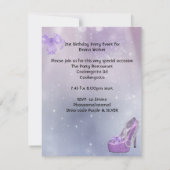 21. Geburtstag Party White Lilac Martini Lila Einladung (Rückseite)