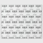 21. Geburtstag personalisiert 21. Est 2004 Geschenkpapier (Flach)