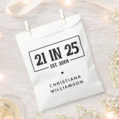 21. Geburtstag personalisiert 21. Est 2004 Geschenktütchen (Ausgeschnitten)