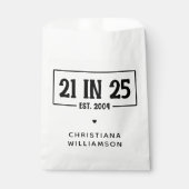 21. Geburtstag personalisiert 21. Est 2004 Geschenktütchen (Vorderseite)