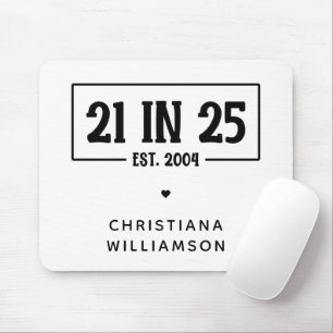 21. Geburtstag personalisiert 21. Est 2004 Mousepad