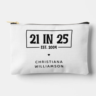 21. Geburtstag personalisiert 21. Est 2004 Zubehörtasche