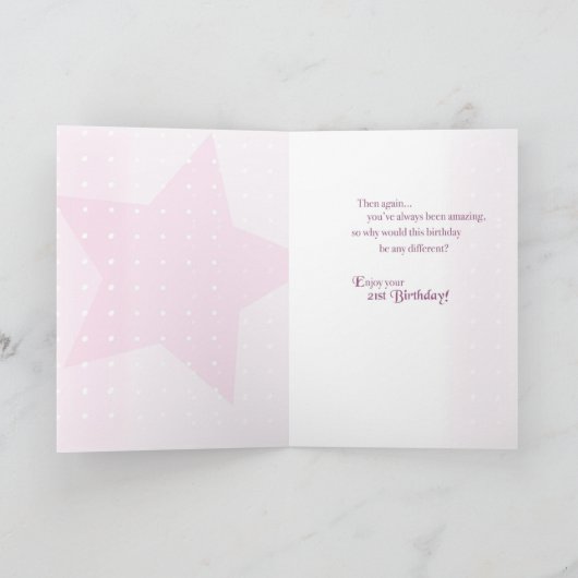 21. Geburtstag Phantastisch Karte (Innenseite)