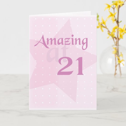 21. Geburtstag Phantastisch Karte (Gelbe Blume)