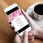 21. Geburtstag Pink Rose Party Einladung