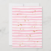 21. Geburtstag Pink Stripe Party Einladung (Rückseite)