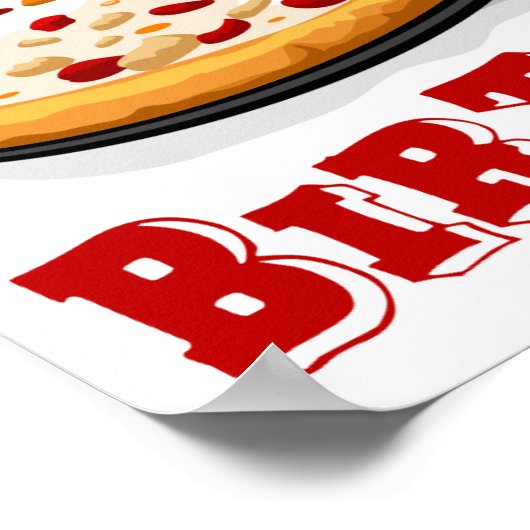 21. Geburtstag Pizza Party Poster (Ecke)