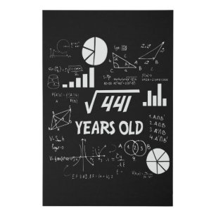 21. Geburtstag Platz Root Mathe 21 Jahre alt Tag Künstlicher Leinwanddruck