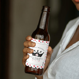 21. Geburtstag Poker-Karte des Museo Cantonale d'A Bierflaschenetikett