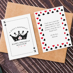 21. Geburtstag Poker-Karte des Museo Cantonale d'A Dankeskarte