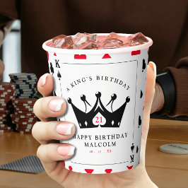 21. Geburtstag Poker-Karte des Museo Cantonale d'A Pappbecher