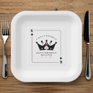 21. Geburtstag Poker-Karte des Museo Cantonale d'A Pappteller