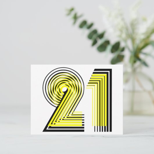 21. Geburtstag Postkarte (Stehend Vorderseite)