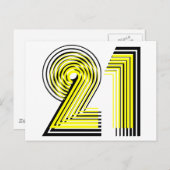 21. Geburtstag Postkarte (Vorne/Hinten)