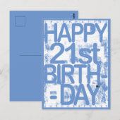 21. Geburtstag Postkarte (Vorne/Hinten)