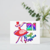 21. Geburtstag Postkarte (Stehend Vorderseite)