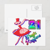 21. Geburtstag Postkarte (Vorne/Hinten)