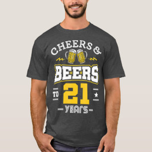 21. Geburtstag Prost und Bier auf 21 Jahre Lustig T-Shirt