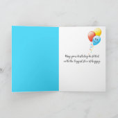 21. Geburtstag Psychedelic 3D Abstrakt Karte (Innenseite)