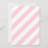 21. Geburtstag - Rosa Streifen Gold Balloons Einladung (Rückseite)