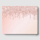 21. Geburtstag Rose Gold geometrische Glitzer Trop Gästebuch (Rückseite)