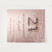 21. Geburtstag Rose Golden Roush Glitzer Freunde Wandteppich (Vorderseite (Horizontal))