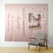 21. Geburtstag Rose Goldene Diamanten Freunde Wandteppich (Beispiel (Horizontal))