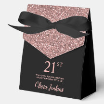 21. Geburtstag Roségold Glitter Dankeschön