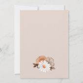 21. Geburtstag Rustic Boho Floral Party Einladung (Rückseite)