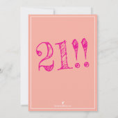 21. Geburtstag schlechte Entscheidungen Einladung (Rückseite)