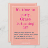 21. Geburtstag schlechte Entscheidungen Einladung (Vorne/Hinten)