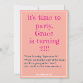 21. Geburtstag schlechte Entscheidungen Einladung