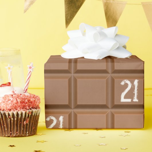 21. Geburtstag Schokolade Candy Bar Geschenkpapier (Geburtstagsparty)