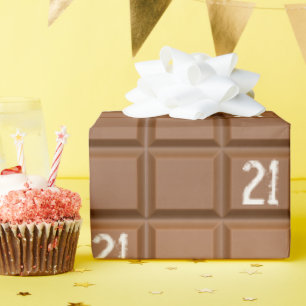 21. Geburtstag Schokoladenriegel  Geschenkpapier