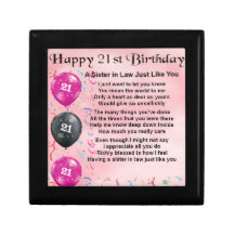 21. Geburtstag - Schwägerin-Gedicht