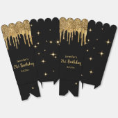 21. Geburtstag schwarz golden tropfen Glitzer Geschenkschachtel (Ungeklappt)
