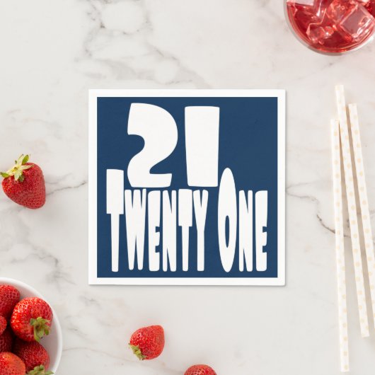21. Geburtstag Serviette (Beispiel)