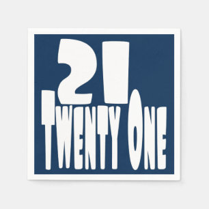 21. Geburtstag Serviette