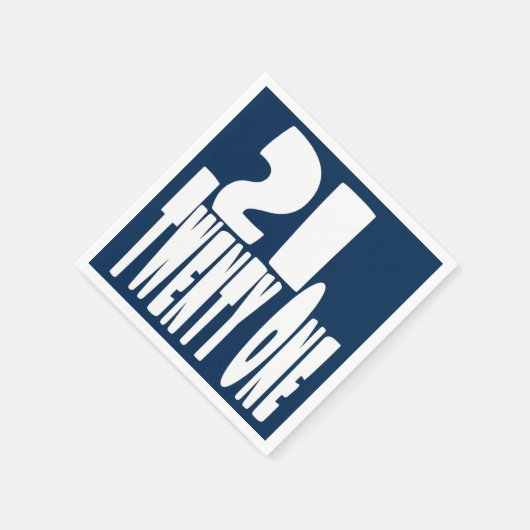 21. Geburtstag Serviette (Ecke)