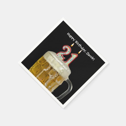 21. Geburtstag Serviette (Ecke)