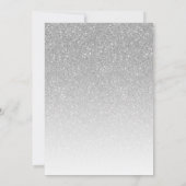 21. Geburtstag Silberner Glitzer Einladung (Rückseite)