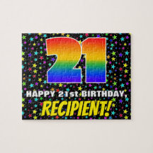 21. Geburtstag — Spaß, farbenfrohe Sternenweltenmu