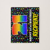 21. Geburtstag — Spaß, farbenfrohe Sternenweltenmu Puzzle (Vertikal)