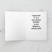 **21. GEBURTSTAG SPASS** VON EINER KUHE? KARTE (Innenseite)