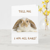 **21.** GEBURTSTAG SPASS VON *FUNNY BUNNY" Card Karte (Gelbe Blume)