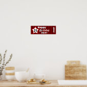 21. Geburtstag Star Banner Custom Z08H Poster (Küche)