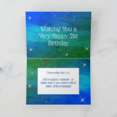 21. Geburtstag - Startnummern - Blau grün - Alter Karte (Innenseite)